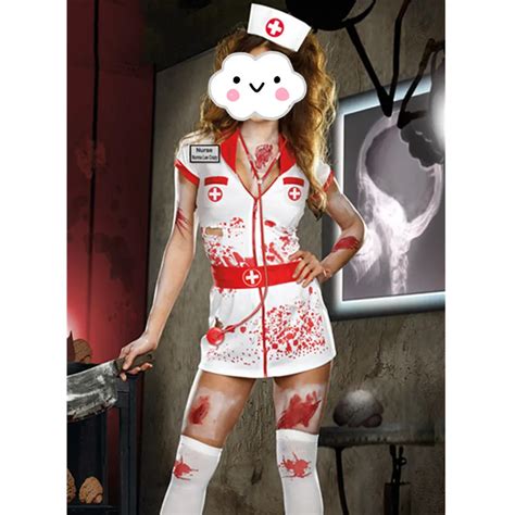 Kid's Scary Zombie Nurse Costume for Girls, For Halloween or Dress Up Party. . Bloody nurse costume halloween
